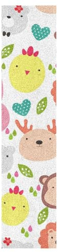 KAAVIYO Bunte Tiersticker Skateboard Griptape Rutschfest Selbstklebend Longboard Griptapes Aufkleber Griffband 9x33in,44x10in(1pcs)
