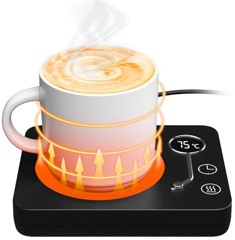 CEROBEAR Coffee Mug Warmer, Cup Warmer for Desk Home Office,Smart Mug Warmer with Gravity Sensor, 3 Temperature Settings (55℃/65℃/75℃), 4H Auto On/Off, Electric Beverage Warmer for Tea Coffee Milk