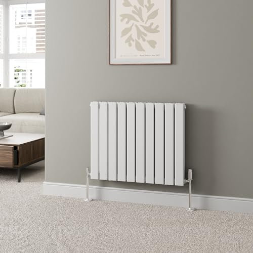 Radiant Living Designer Radiator White Horizontal Double Flat Panel Rads 600x760mm