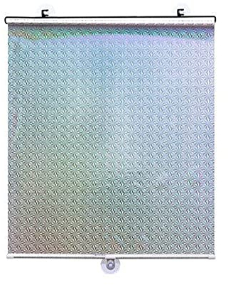 Agashi Saugnapf-Rollos, Verdunkelungsvorhang, Sonnenschutz-Isolierung, Schattierungsvorhang, Fensterrollo, Sichtschutz Für Küche, Büro, Auto/Sliver/W40*L125Cm(16 * 49In)