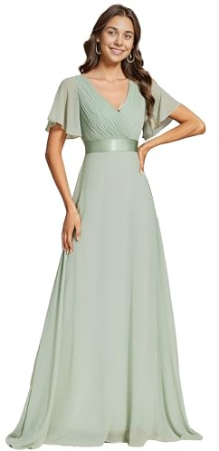 Ever-Pretty Robe de soirée en Double V-col et Manches Courtes 09890