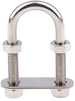 HTFKFW U-Bolzen M10 50 x 90 x 43 mm U-Bolzen Edelstahl Marine Grade Bootsteile zur Befestigung