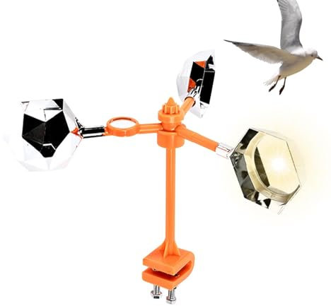 Dispositifs anti-oiseaux en plein air, effrayez les oiseaux,réfléchissant pour oiseaux | Effaroucheurs d'oiseaux réfléchissants en forme de moulin à vent, Spinner à vent solaire pour effrayer les oise
