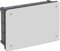 Scatola da incasso 250 x 250 mm con coperchio e viti, ideale per installazioni elettriche e connessioni sicure.