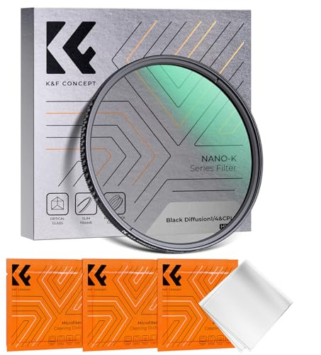 K&F CONCEPT Nano-Klear 40.5mm Filtro Black-Mist 1/4&Polarizador CPL 2 en 1 | Filtro Black Diffusion 1/4 & CPL de Vidrio Óptico con Nano Revestimiento con 3Pcs Paño Limpieza - FA301