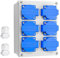 Quadro Elettrico, Distributore di Corrente da Paret 16 A, Distributore di Alimentazione Impermeabile 230 V, Scatola di Distribuzione, Quadro Elettrico Esterno, Quadro Elettrico da Cantiere