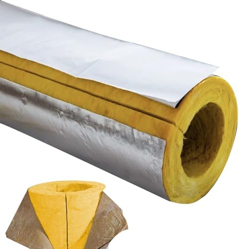 CMJYMX Tubo De Aislamiento Lana De Roca, Coquilla Aislante Chimenea Cubierta De Aislamiento Anticongelante - Impermeable/Ignífugo/Anticongelante(114mm/4.5in*30mm)