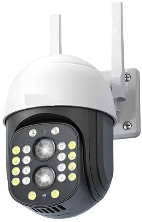 Videocamera Sorveglianza, Telecamera IP da esterno 4K 8MP con zoom ottico 10X Telecamera di sorveglianza a doppio obiettivo di sorveglianza 4MP Videocamera CCTV di sicurezza per uso esterno e domestic