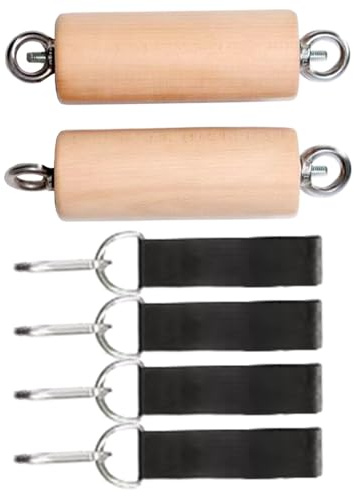 Handtrainer – 2 x Klettergriffe aus Holz | Heim-Fitness-Zubehör, tragbare Outdoor-Trainingsgriffe für Männer und Frauen