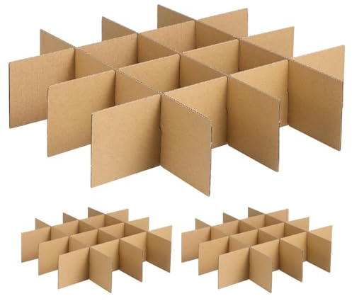 PartyKindom 18 StüCk Karton TrennwäNde FüR Umzugskartons Aus Wellpappe Wiederverwendbare FäCher Teiler Zum Schutz Von Geschirr Und GläSern Effektive Verpackung FüR Versand Und Lagerung