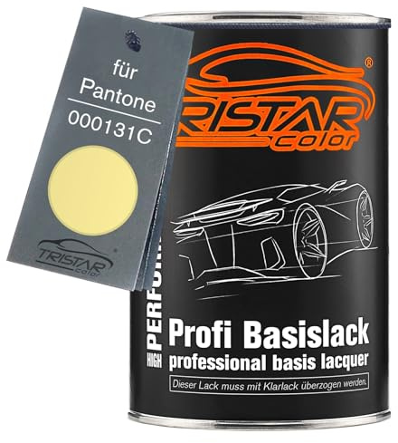 TRISTARcolor Autolack Dose spritzfertig für Pantone 000131C 0131C Yellow Basislack 1,0 Liter 1000ml