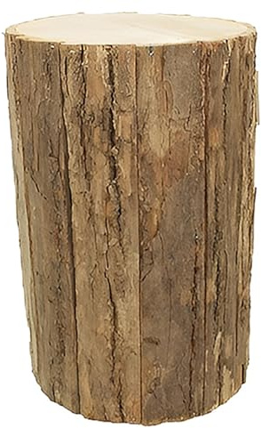 Tronco di Albero in Legno Naturale con Corteccia Realistico H40x25 Rotondo Vuoto Ideale per lavorazioni Decorazioni rustiche, Fai da Te, arredo Interno ed Eventi Speciali.
