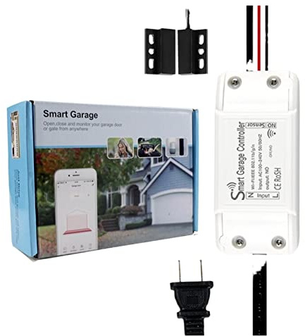 Tuya WiFi Smart Garage Door Controller Opener Sensor Smart Life/Tuya APP Remote with Alexa Echo Google Home No Hub Require