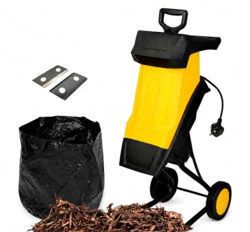 LHUITUI Biotrituratore Elettrico 2500 W per Rami e potature 60mcable