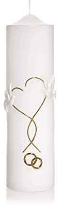Wiedemann 166675.026 Hochzeitskerze, Wachs, Gold, 25, 0 x 7, 00 x cm, 1 Einheiten