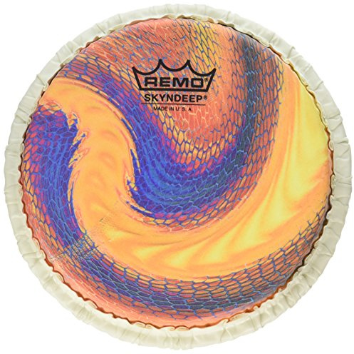 Remo Bongo-Trommelfell, versteckt, 18,2 cm, SKYNDEEP, Serpentine Day-Grafik