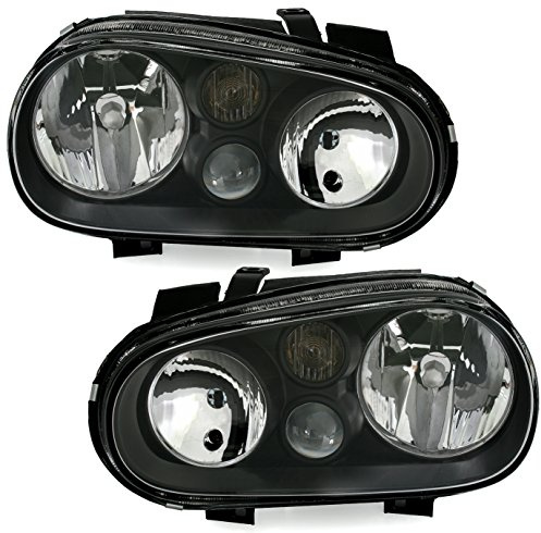 Scheinwerfer Set in Schwarz für VW Golf 4 1J mit NSW (10/1997-5/2006)