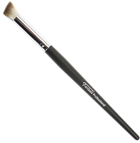 Lidschattenpinsel, edler Makeup Pinsel in Schwarz, abgeschrägter Lidfaltenpinsel aus Naturhaar, Länge: 17,5cm von Fantasia