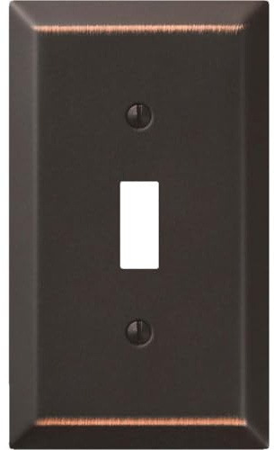 Amerelle 163TDB Century Wallplate, 1 Toggle, Steel, Aged Bronze, 1-Pack