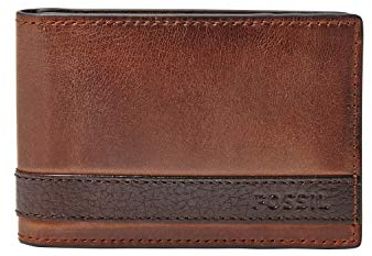 Fossil Herren Front Pkt Bifold Geldklammern, Quinn Brown, Einheitsgröße EU