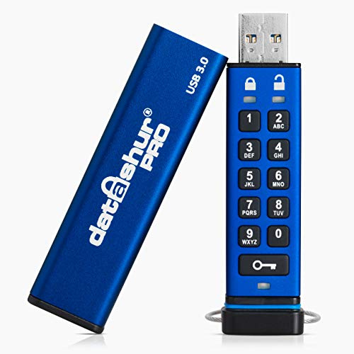iStorage datAshur PRO 64 GB | Verschlüsselter USB-Speicherstick | Zertifiziert nach FIPS 140-2 Level 3 | Passwortgeschützt | Staub-/wasserbeständig