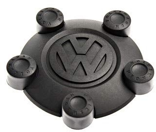 Genuine Steel Wheel Center Hub Satin Black Cap x1 Fits VW Caddy 2004-2013