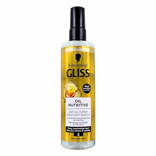 3 x Gliss Kur Express Repair Spülung OIL NUTRITIVE für längeres, splissanfälliges Haar - 200 ml