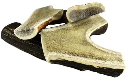 ARTISAN GIFT CO Os Corni di Cervo Aperto per Cuccioli e Cani con un Morso Delicato, peso minimo Confezione 162gr. (L - 2 pz.)