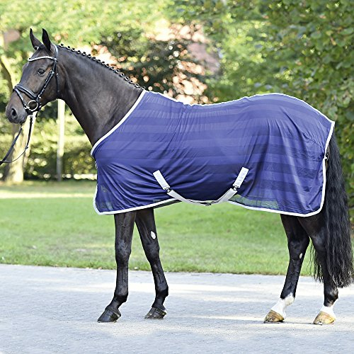 BUSSE everline Transport-Fliegendecke STRIPE Rückenlänge 105 cm, navy (silber)