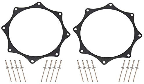 Black Ano Exhaust Trims Ring for 5 exhaust w/rivets Bullhorn Turbo 5.5 ID