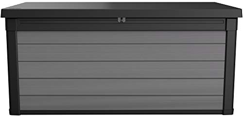 Ondis24 Keter Kissenbox Gartenbox XXL wasserdicht (570 Liter), Outdoor Auflagenbox, Premier Box, Sitztruhe, Kissentruhe Garten, Sitzbank