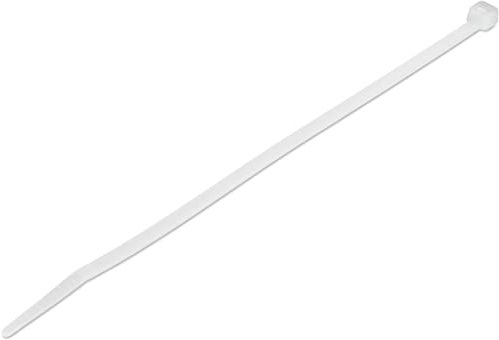 Colliers de Serrage 20 cm Blancs - Largeur 4 mm - Diam. faisceau 55 mm - Résistance 22 kg - Fermeture glissière autobloquante - Pointe incurvée - 94V-2/UL - 100 pcs (CBMZT8N)