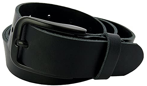 Manza Ledergürtel Damen Herren 3cm breit echtes Leder Gürtel Handgemacht Jeansgürtel Rindleder MADE IN GERMANY NEU #3MB018T (105cm Gesamtlänge 115cm)