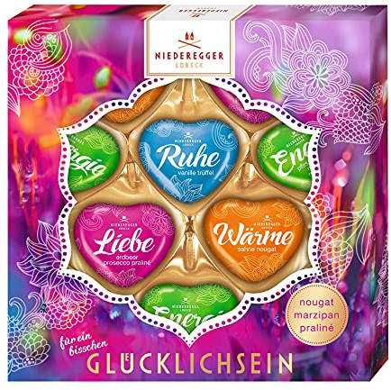 Niederegger Herzensortiment Für ein bisschen Glücklichsein, 125 g