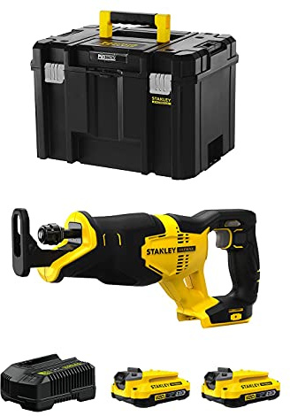 Sega Universale STANLEY FatMax SFMCS300D2T (2 Batterie 2,0 Ah + Caricabatteria + TSTAK VI)