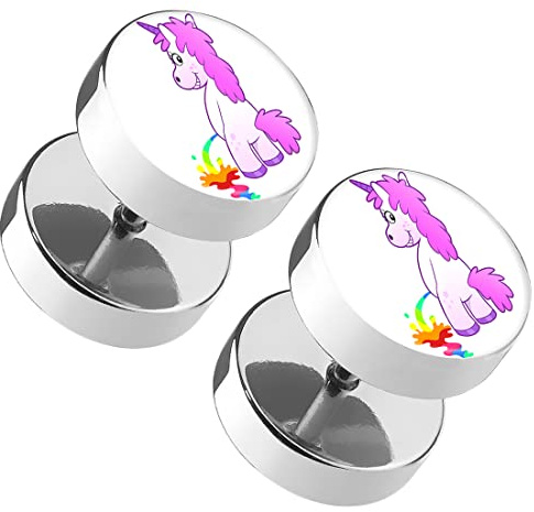 Taffstyle Ohrstecker Fake Ohr Plug mit verschiedenen Motiven