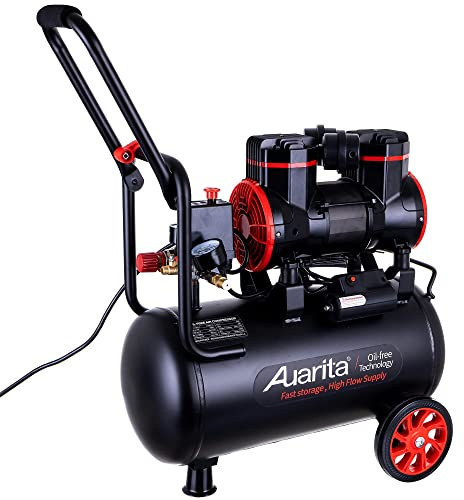 Compresseur Sans Huile À Pistons 24L Auarita 1450W 8 bars Bobinage en cuivre