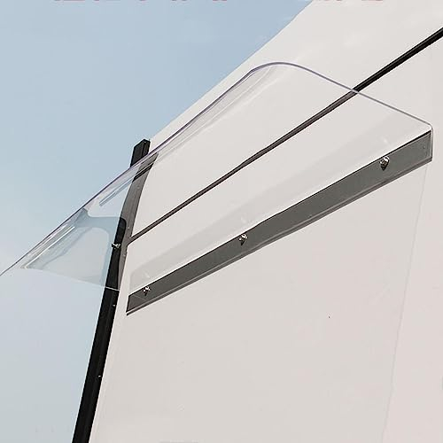 KOOEIN Vordach für Haustür-Überdachung Türdach aus Polycarbonat Platte, Regenschutz Abdeckung, Transparentes Pultbogenvordach, Pultvordach Fenster Markisen, Regen/Schneeschutz,50x280cm/20''x110''