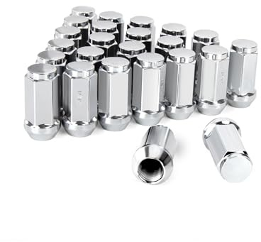 M14x1.5 Lug Nuts for Chevy Silverado Ford GMC, 24Pcs 1.8 Length 14mmx1.5 Lug Nuts for Aftermarket Wheels, 14x1.5 Wheel Nuts for Silverado 1500 Avalanche Colorado Suburban K1500 Yukon Traverse Acadia