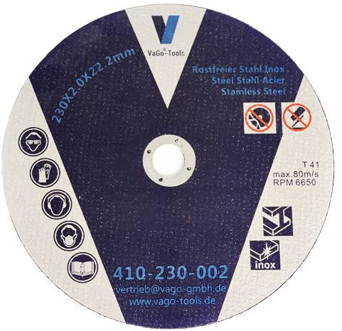 Lot de 20 disques à tronçonner flexibles 230 mm x 1,0 mm Allrounder ou Akku-flex