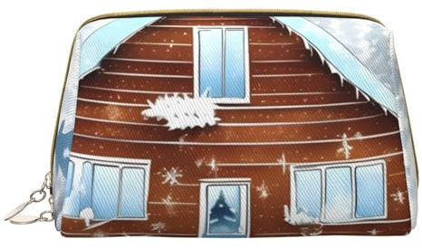 Winter Fawn Tragbare Kosmetiktasche & Reise-Kosmetiktasche, Unisex, Reißverschluss, geeignet für den täglichen Gebrauch, weiß, Einheitsgröße