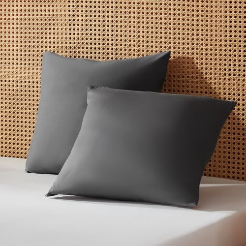 Sonive Kissenbezug 40x40,Kopfkissenbezug 40x40cm 2er Set,Oeko-TEX Grau | Atmungsaktive Kissenbezüge , 100% Mikrofaser Resistent und Hypoallergen Kissenhülle