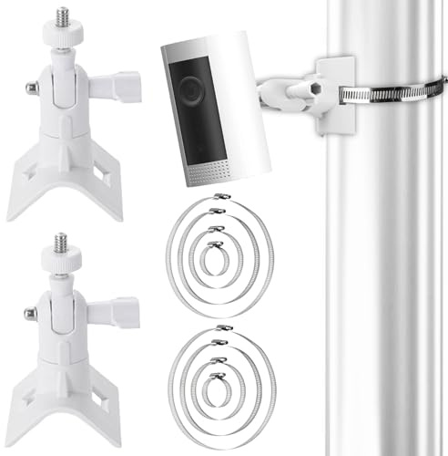 2 soportes de mástil, soporte universal para cámara Eufy Cam/Arlo/Wyze, soporte ajustable para cámara interior y exterior, soporte de mástil para cámara de vigilancia y panel solar