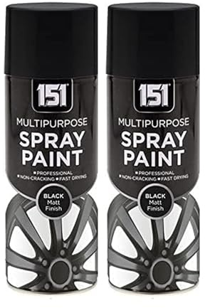 SDMAX Black Matt Spray Paint For Wood, Plastic And Metal, Non-Cracking, Fast Drying, Durable Construction, Portable And Lightweight, Matte Finish, Multipurpose Use, 400ml (2PCS)