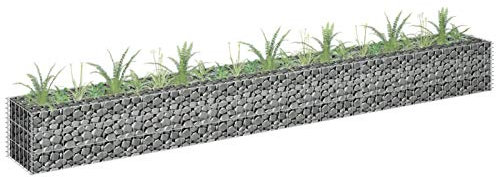 Xichuzi Gabionen-Hochbeet Verzinkter Stahl 270 x 30 x 30 cm, Pflanzkübel, Kräuterbeet, Hochbeete-kit, Pflanztrog, Vertikalbeet, Pflanzgefäße - 145637