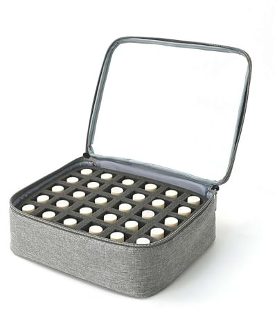 ZOUBAOQ Nail Polish Organiser Case, 30 Bottle Storage (15ml/0.5 fl.oz), Portable Nail Polish Storage Case, Makeup Bag Travel for Manicure Tool Organiser