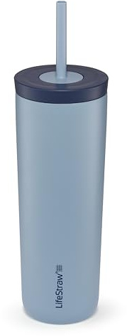 LifeStraw Go Series Tumbler 18oz Stainless Steel Icelandic Blue