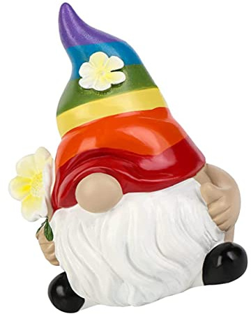 Alipis Statue De Nain De Jardin en Résine Décoration De Jardin Paysage Mignon Et Décoloré Idéal pour Lextérieur