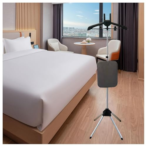 LFIEVO Tabla De Planchar Telescópica Vertical De Pie/Sentada 2 Planchas Tablas De Planchar Altura Regulable 35,4-63 Aluminio + Plástico 4 Pies Estabilizadores Instalación Sencilla