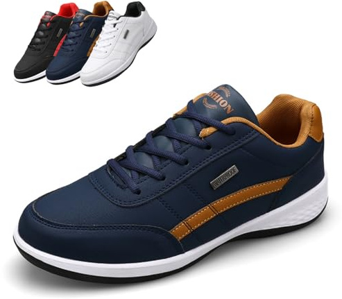 MEIION montalpin Mont Alpin Baskets orthopédiques - Marchez sans Douleur, Toute la journée Baskets Homme en Cuir Véritable - Chaussures Décontractées et Confortables, Sport, Course ou Business